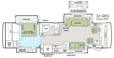 2014 Tiffin Motorhomes Allegro RED 34 QFA photo 2