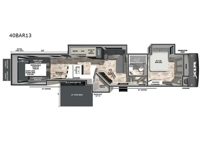 2026 Forest River XLR Nitro 40BAR13 exterior