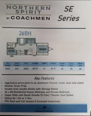 2025 Coachmen Northern Spirit SE 26BH photo 3