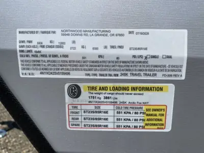 2027 Northwood Mfg ARCTIC FOX NXT 24SK photo 31