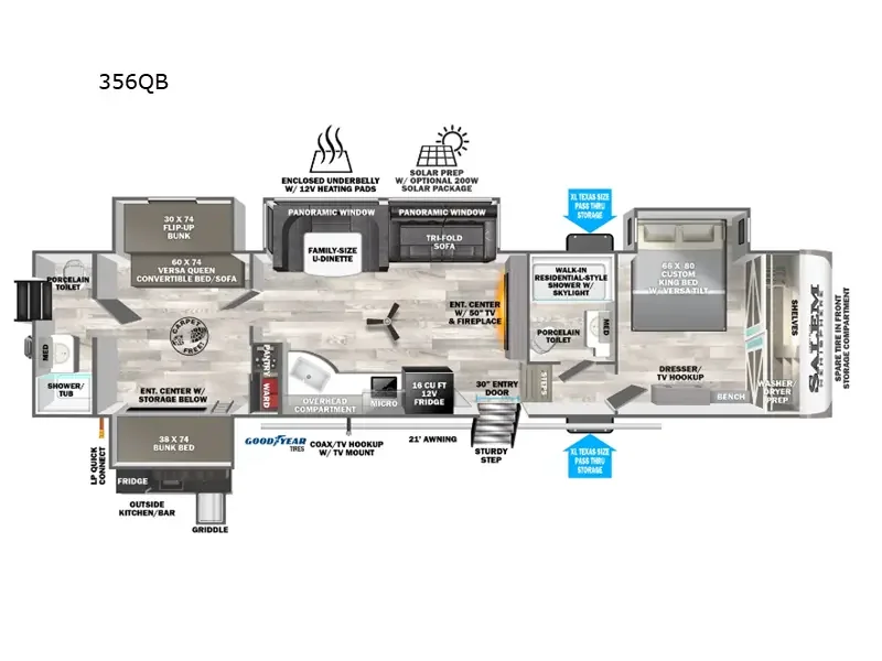 2024 Forest River Salem Hemisphere 356QB exterior