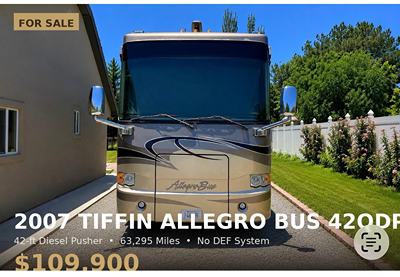 Used 2007 Tiffin Motorhomes Allegro Bus 42 Qdp