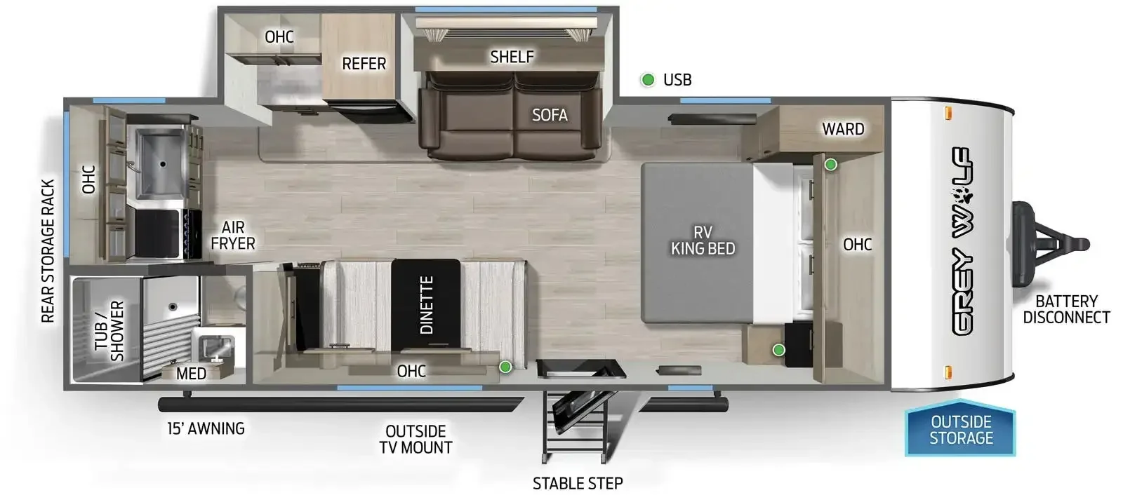 2026 Forest River Cherokee Grey Wolf 22CE exterior