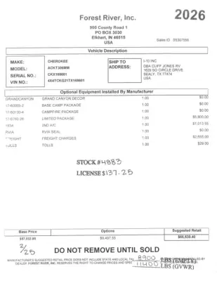 2026 Forest River Cherokee Wolf Den 306MM photo 88