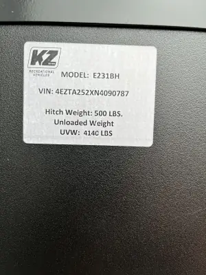 2022 K-Z ESCAPE E231BH photo 11