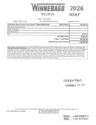 2026 Winnebago Micro Minnie 1800BH photo 61