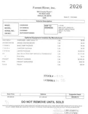 2026 Forest River Cherokee Grey Wolf 29NM photo 55