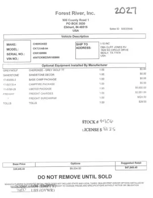 2027 Forest River Cherokee Grey Wolf 21AB photo 48