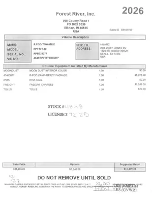 2026 Forest River R-Pod Ultra Lite RP-171 photo 47