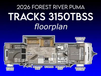 2026 Forest River PUMA TRACKS 3150TBSS photo 2