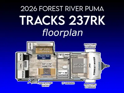 2026 Forest River PUMA TRACKS 237RK photo 2