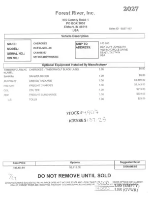 2027 Forest River Cherokee Timberwolf Black Label 39JMBL photo 68