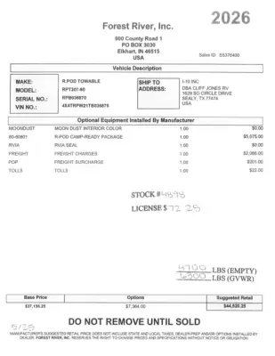 2026 Forest River R-POD RP-207 photo 71