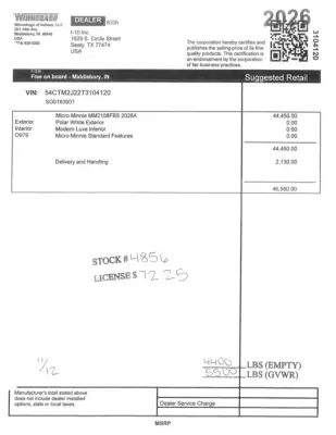 2026 Winnebago Micro Minnie 2108FBS photo 60