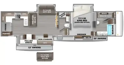 2022 Forest River RIVERSTONE LEGACY 39RKFB exterior