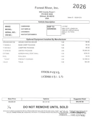 2026 Forest River Cherokee Grey Wolf 18RR photo 47