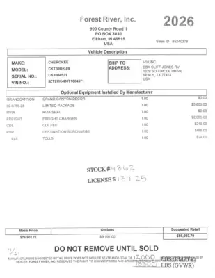 2026 Forest River Cherokee Timberwolf 39DK photo 64