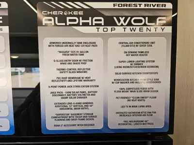 2026 Forest River Cherokee Alpha Wolf 29TB photo 36
