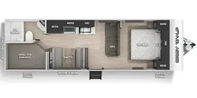 2022 Forest River Cherokee Grey Wolf 26DJSE