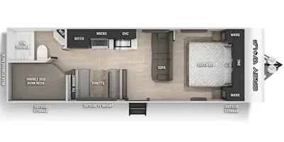 2022 Forest River Cherokee Grey Wolf 26DJSE exterior