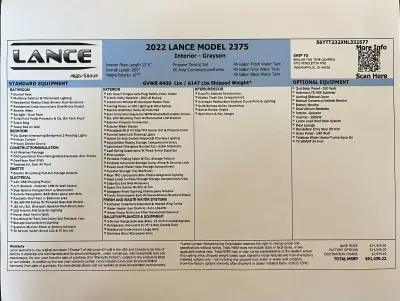 2022 Lance 2375 photo 2