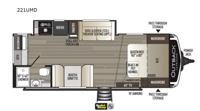 2020 Keystone Outback Ultra Lite 221UMD photo 2