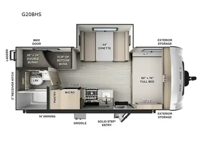 2024 Forest River Rockwood GEO Pro G20BHS photo 2
