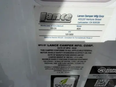 2027 Lance LANCE 825 photo 5