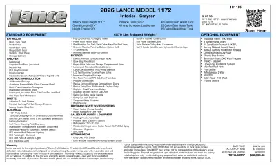 2026 Lance LANCE 1172 photo 3