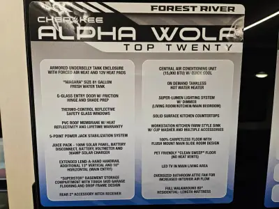 2026 Forest River Cherokee Alpha Wolf 29DCB photo 36