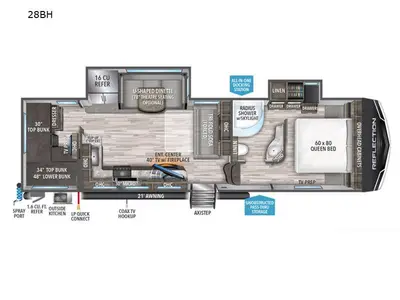 Used 2022 Grand Design Reflection 28BH