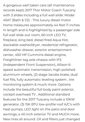 2017 THOR MOTOR COACH TUSCANY photo 3