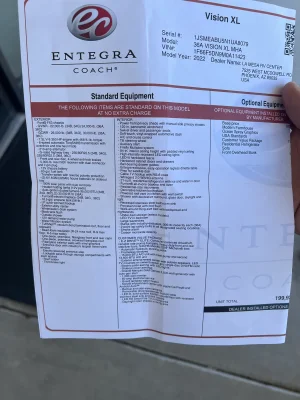 2022 ENTEGRA COACH VISION XL photo 5