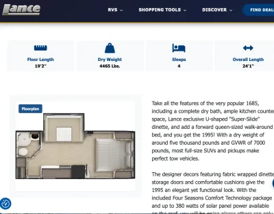 2020 LANCE 1995 TRAVEL TRAILER photo 40