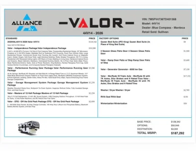 2026 ALLIANCE RV VALOR photo 20