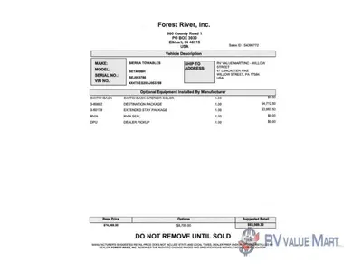 2025 Forest River RV Sierra Destination Trailers photo 40
