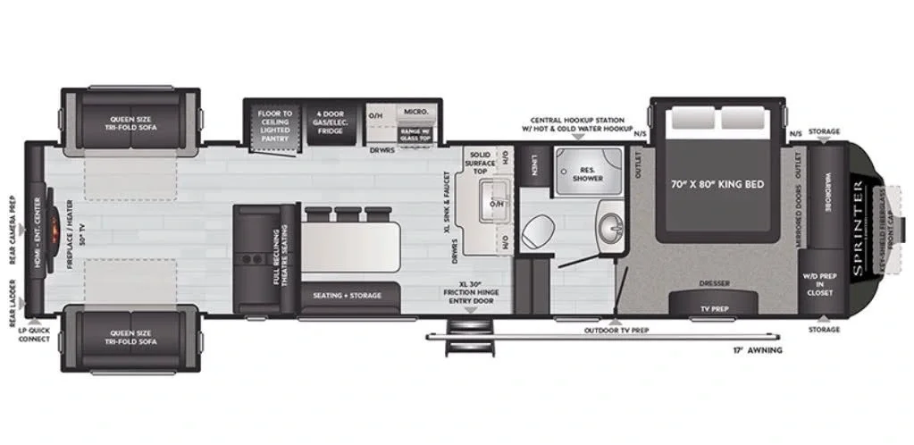 2021 KEYSTONE SPRINTER LIMITED exterior