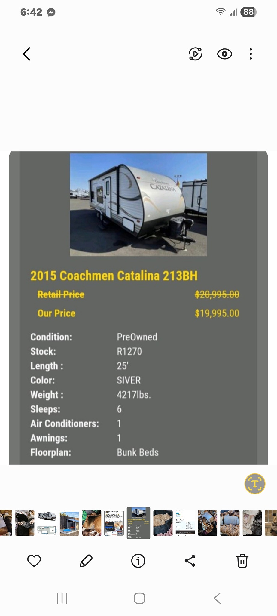 2015 COACHMEN CATALINA exterior