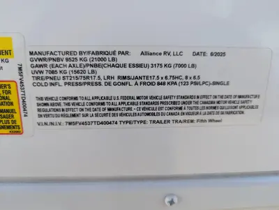 2026 Alliance RV Valor 40V13 photo 8