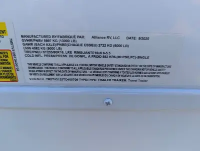 2026 Alliance RV Valor 27T14 photo 9