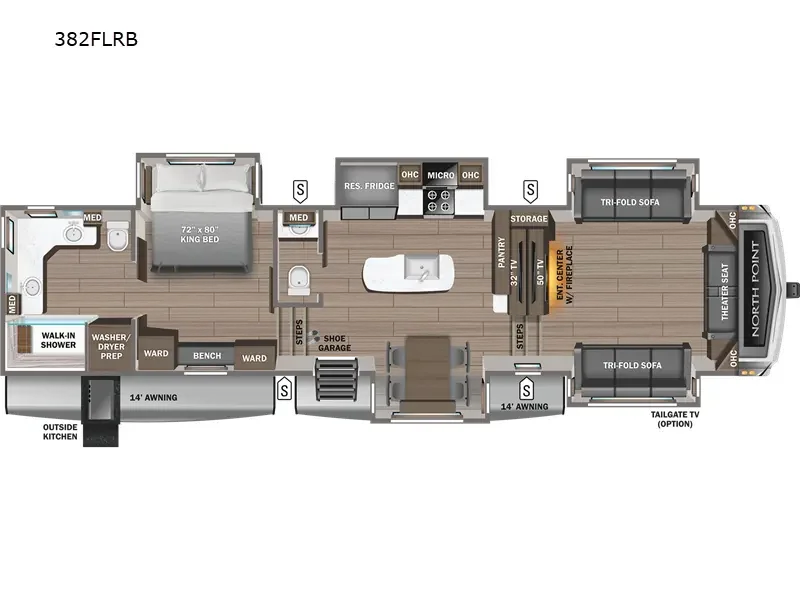 2023 Jayco North Point 382FLRB exterior
